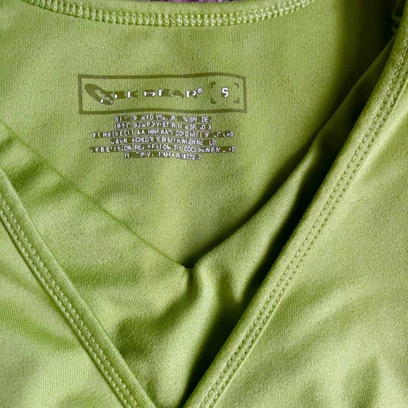 Tek Gear Activewear Layered Tank Top Lime Green Size Small - Picture 2 of 3